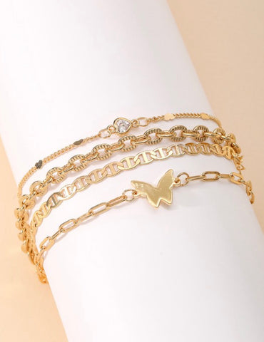 Butterfly Chain Link Bracelet