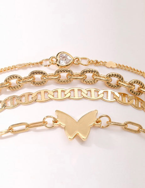 Butterfly Chain Link Bracelet