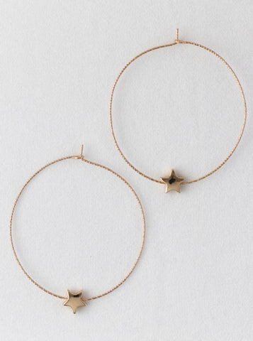 Star Girl Hoop Earrings