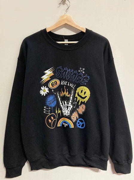 Rock & Roll Crewneck Sweatshirt